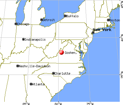 Goshen, Virginia map