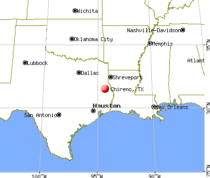 Chireno, Texas map