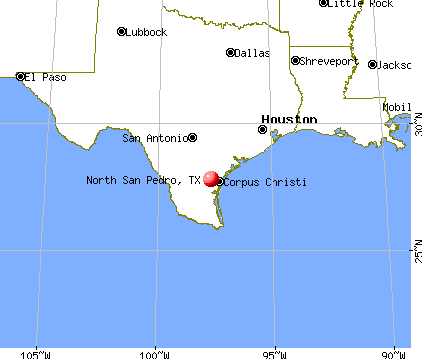 North San Pedro, Texas map