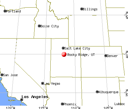 Rocky Ridge, Utah map