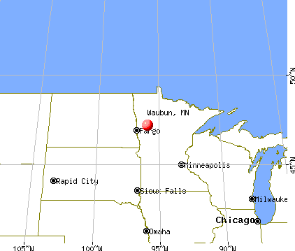Waubun, Minnesota map