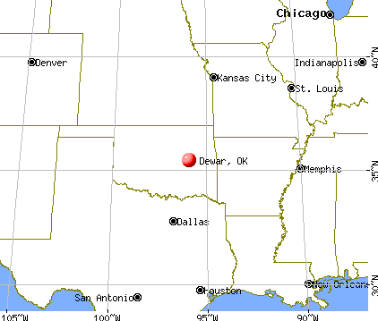 Dewar, Oklahoma map