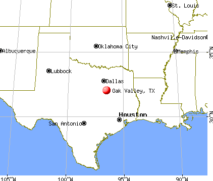 Oak Valley, Texas map
