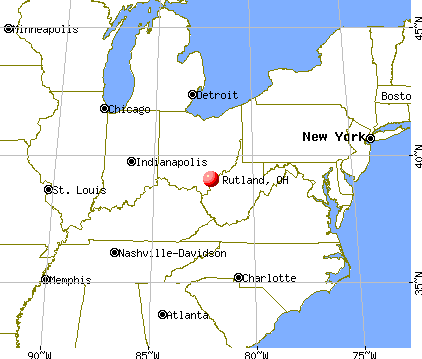 Rutland, Ohio map