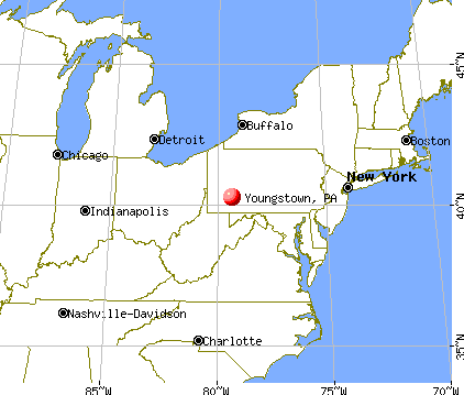 Youngstown, Pennsylvania map