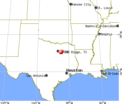 Oak Ridge, Texas map