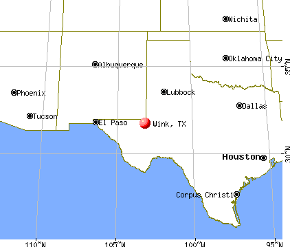 Wink, Texas map