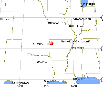 Winslow, Arkansas map