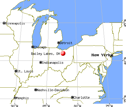 Bailey Lakes, Ohio map