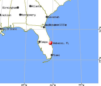 Wabasso, Florida map