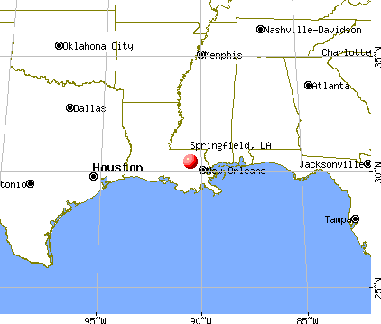 Springfield, Louisiana map