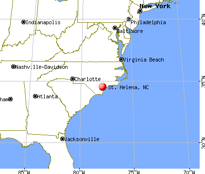 St. Helena, North Carolina map