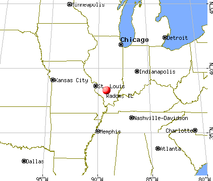 Radom, Illinois map