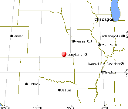Longton, Kansas map