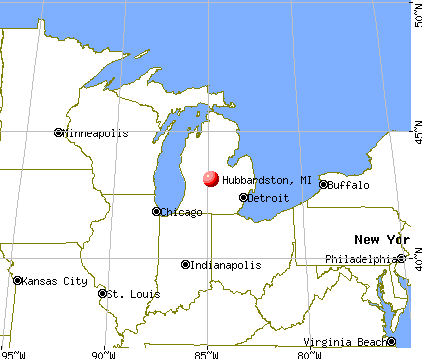 Hubbardston, Michigan map