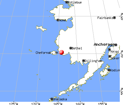Chefornak, Alaska map