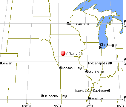 Afton, Iowa map