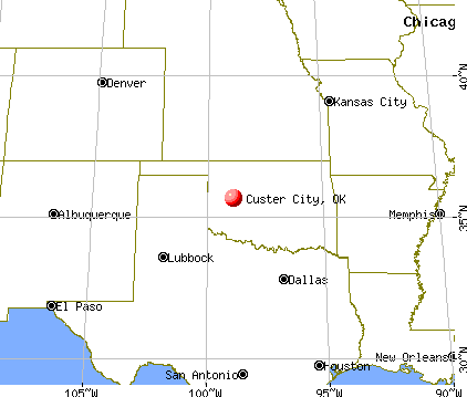 Custer City, Oklahoma map