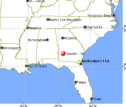Sasser, Georgia map