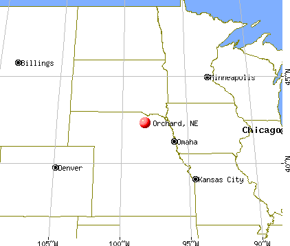 Orchard, Nebraska map