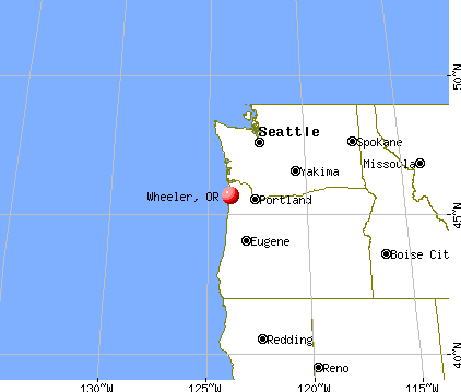 Wheeler, Oregon map