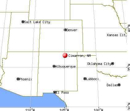 Cimarron, New Mexico map
