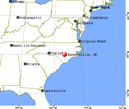 Bonnetsville, North Carolina map