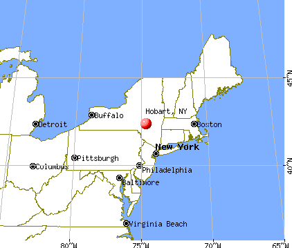 Hobart, New York map