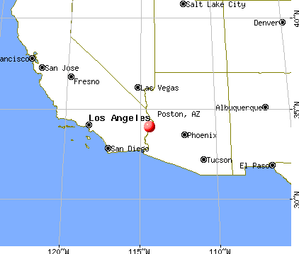 Poston, Arizona map