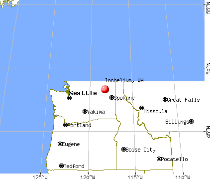 Inchelium, Washington map