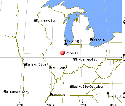 Roberts, Illinois map