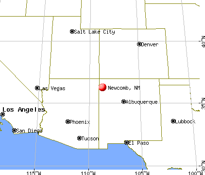 Newcomb, New Mexico map