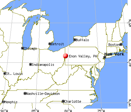 Enon Valley, Pennsylvania map