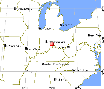 St. Leon, Indiana map