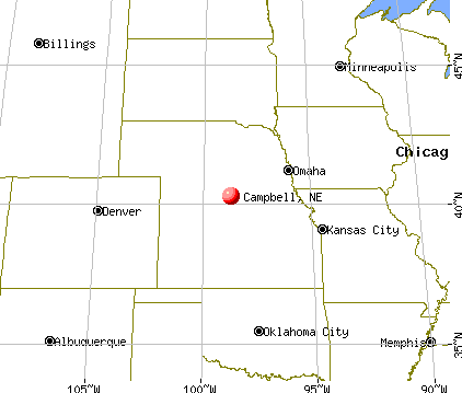 Campbell, Nebraska map