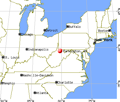 Farmington, West Virginia map