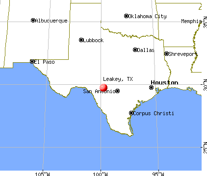 Leakey, Texas map