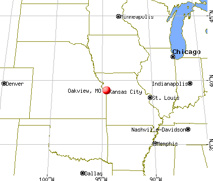 Oakview, Missouri map