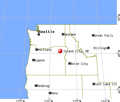 Island City, Oregon map