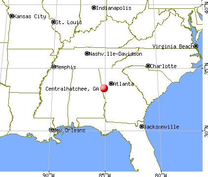 Centralhatchee, Georgia map