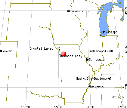 Crystal Lakes, Missouri map