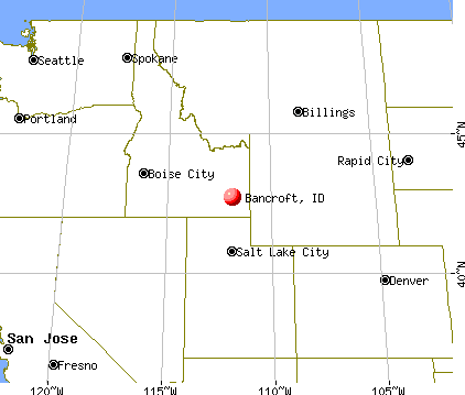 Bancroft, Idaho map