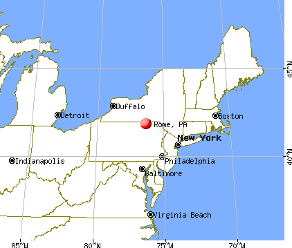 Rome, Pennsylvania map