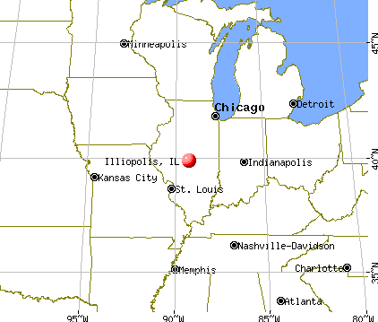 Illiopolis, Illinois map