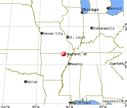 Maynard, Arkansas map