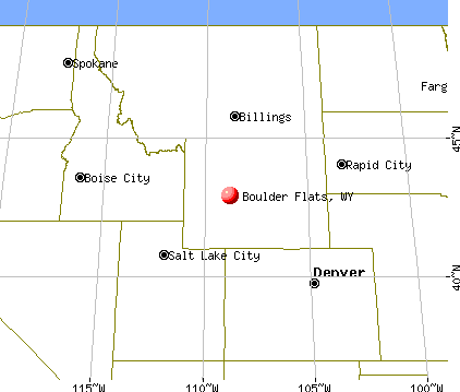 Boulder Flats, Wyoming map