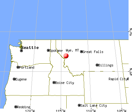 Wye, Montana map