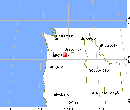 Wasco, Oregon map