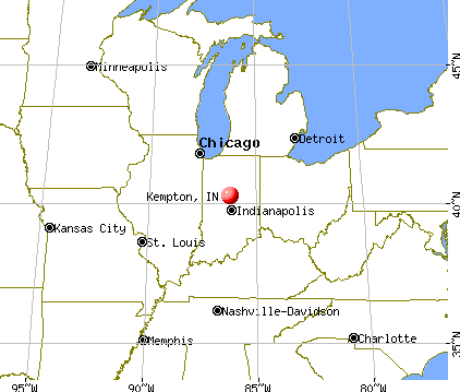 Kempton, Indiana map