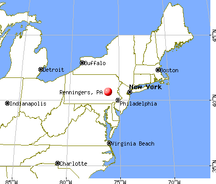 Renningers, Pennsylvania map